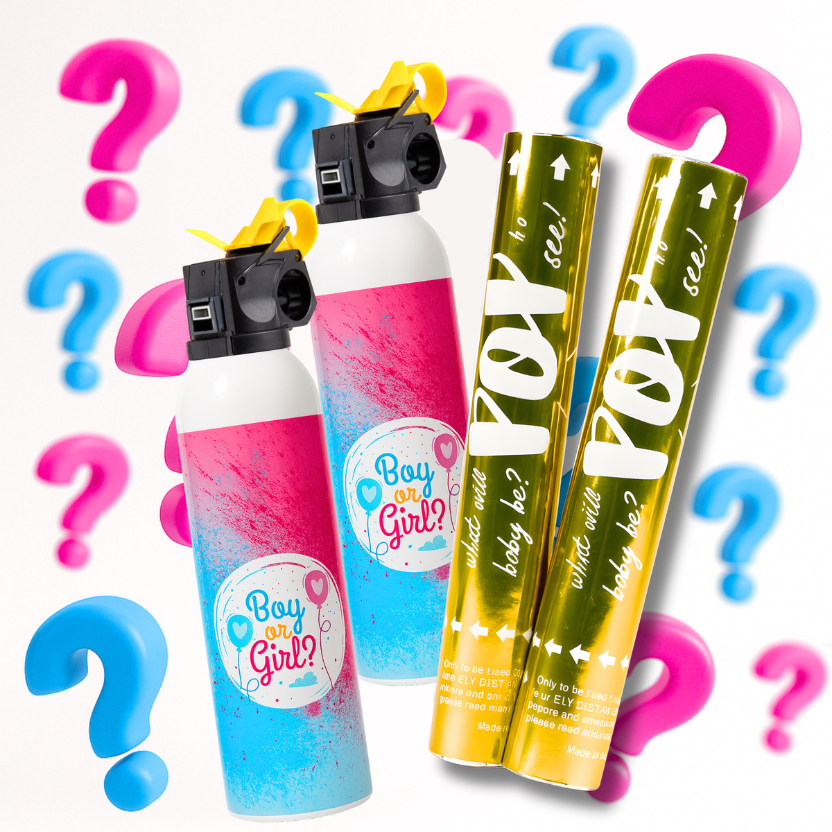 Gender Reveal Double Luxury Cannon & Blaster Bundle ๐