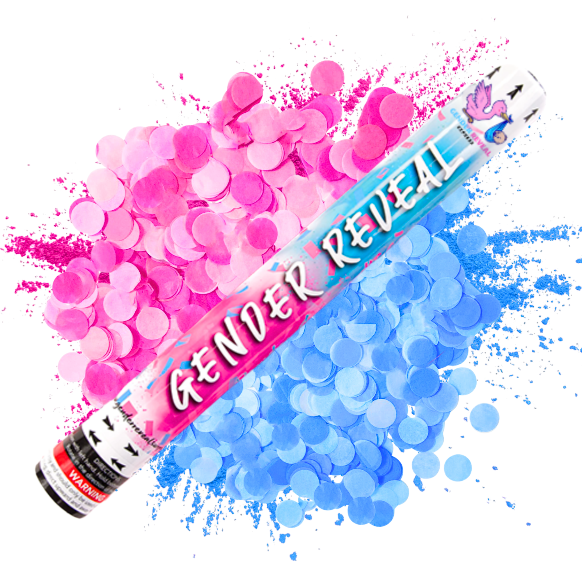 Gender Reveal BIO 50CM Confetti & Powder Cannon
