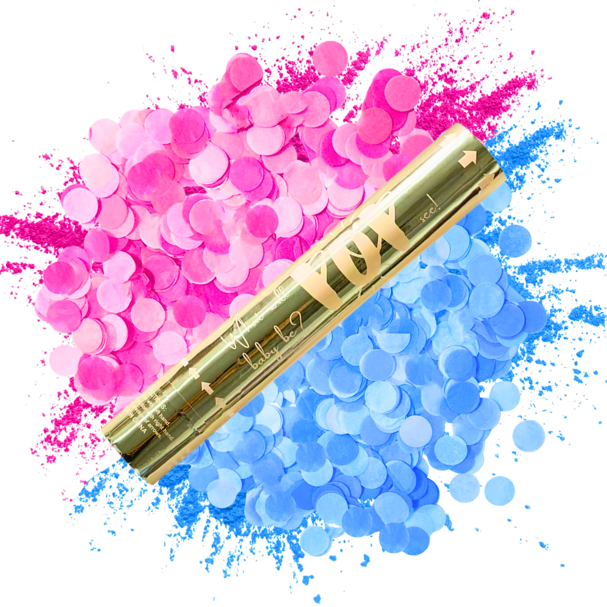 Gender Reveal BIO 30CM Luxury Confetti & Powder Cannon