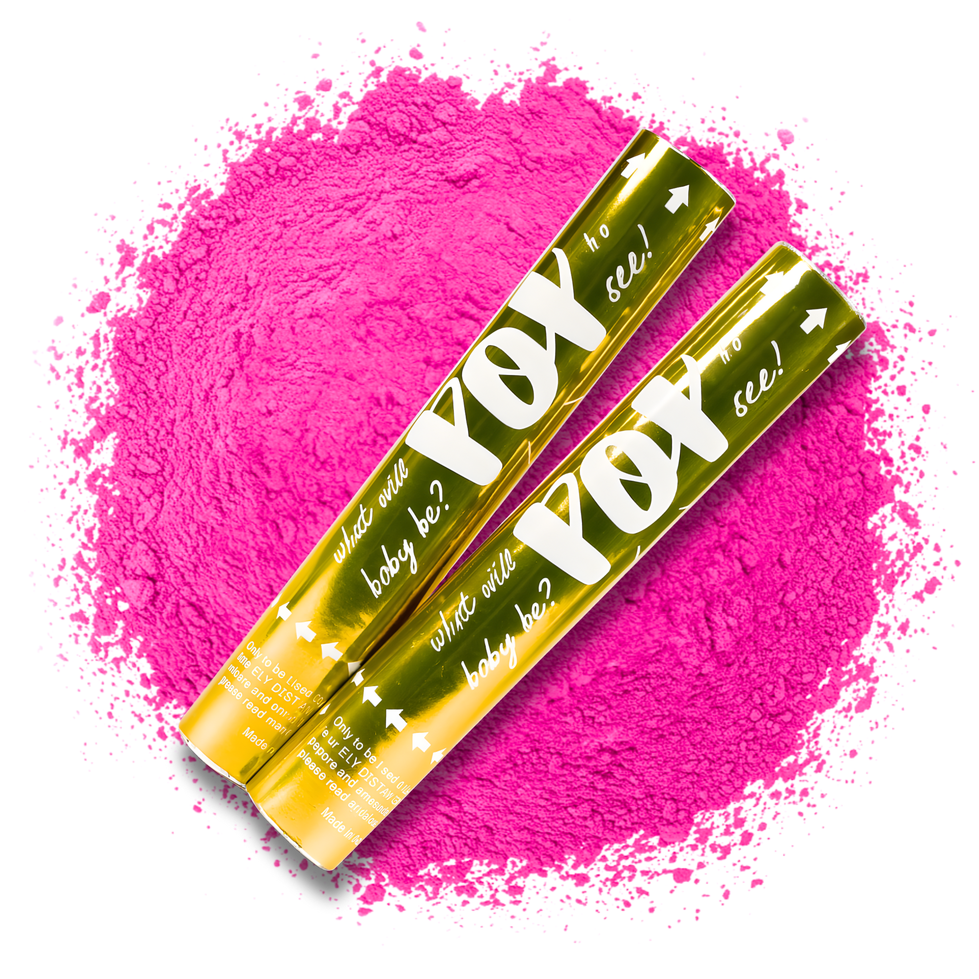 2 Pack Gender Reveal Powder Cannons 30cm