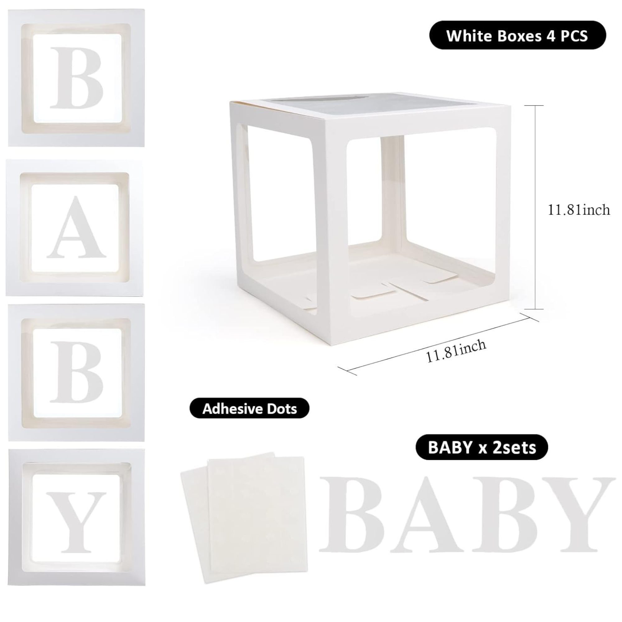 BABY Box Set for gender reveal Materials