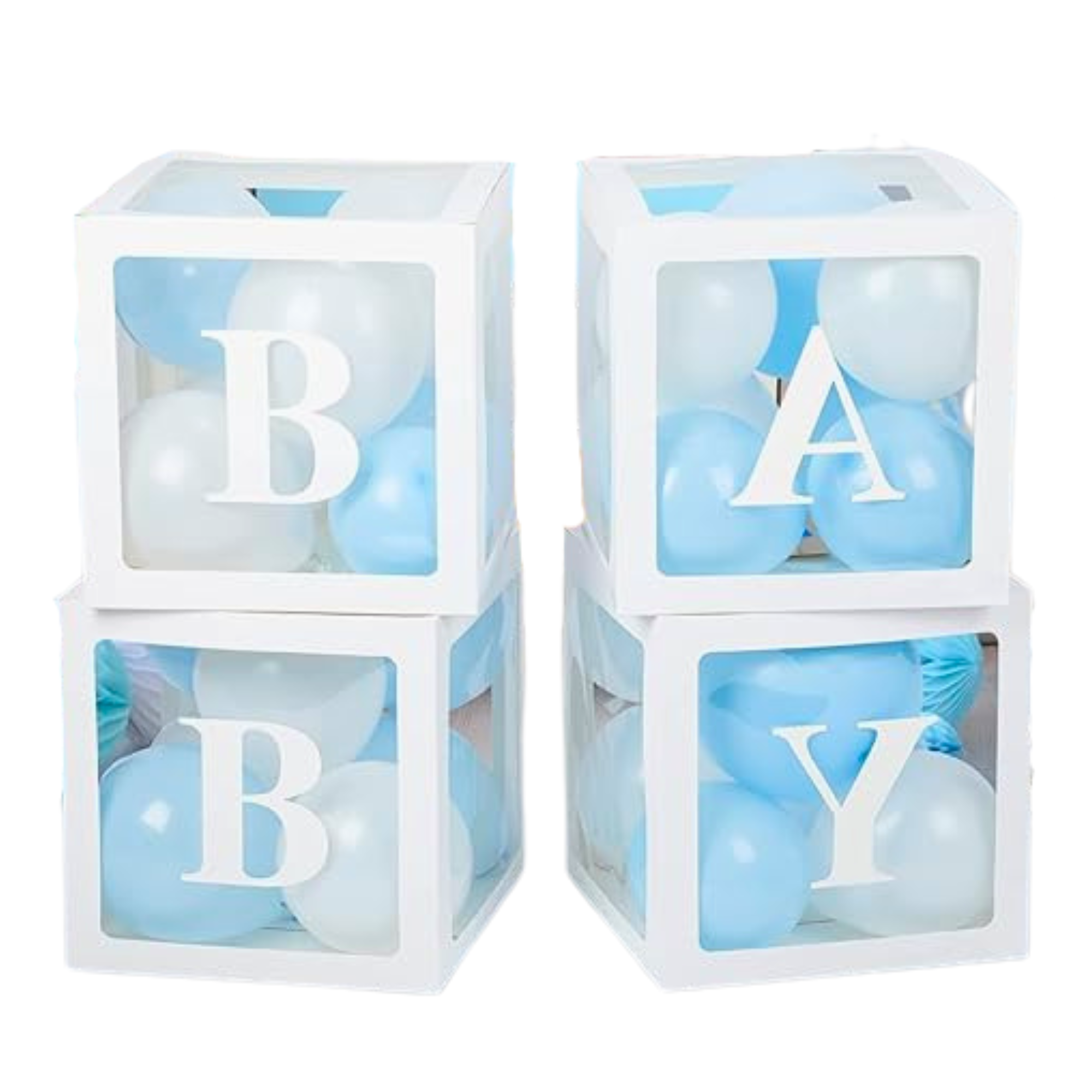 Baby Box Set Decoration with Blue and White Balloons for party