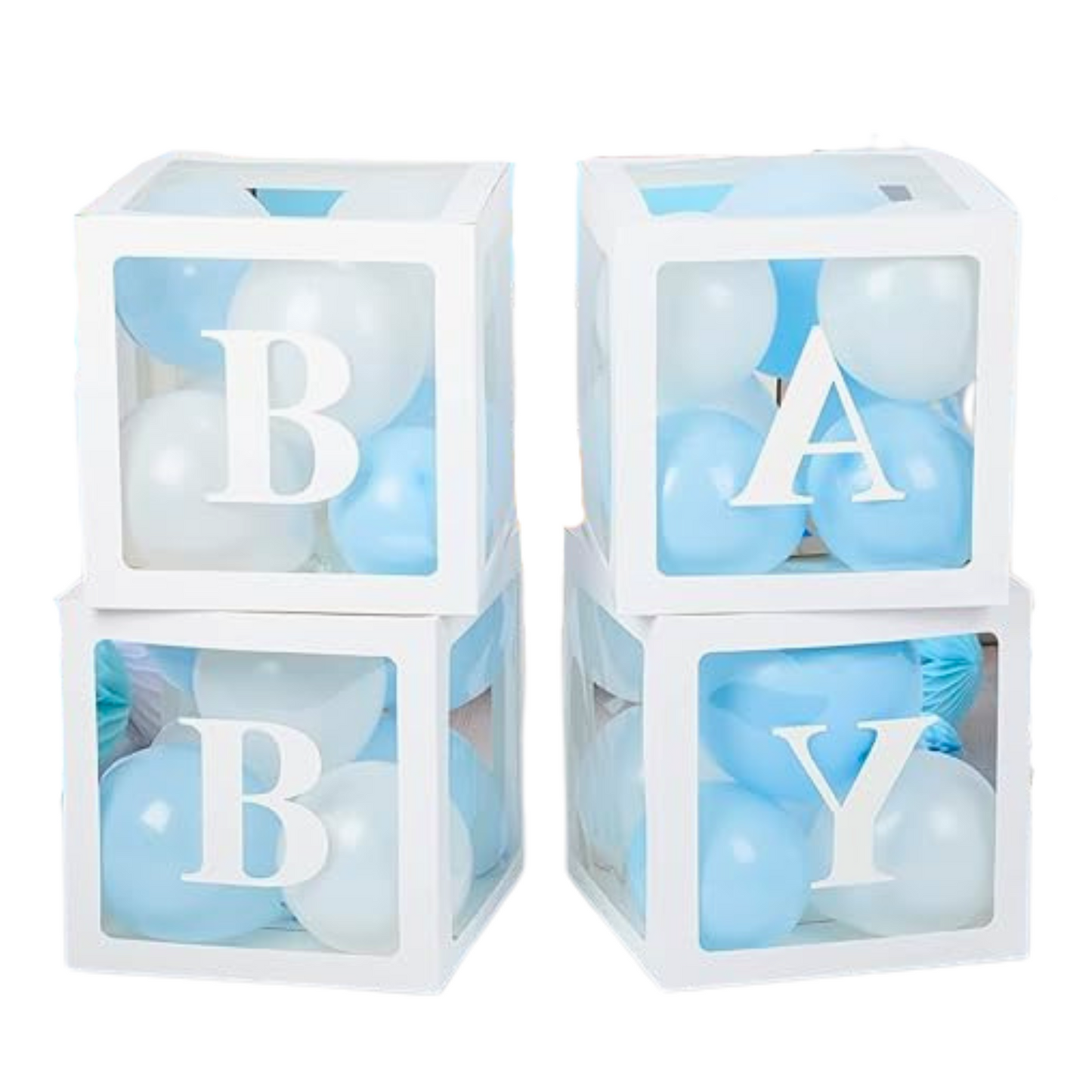 Baby Box Set Decoration with Blue and White Balloons for party