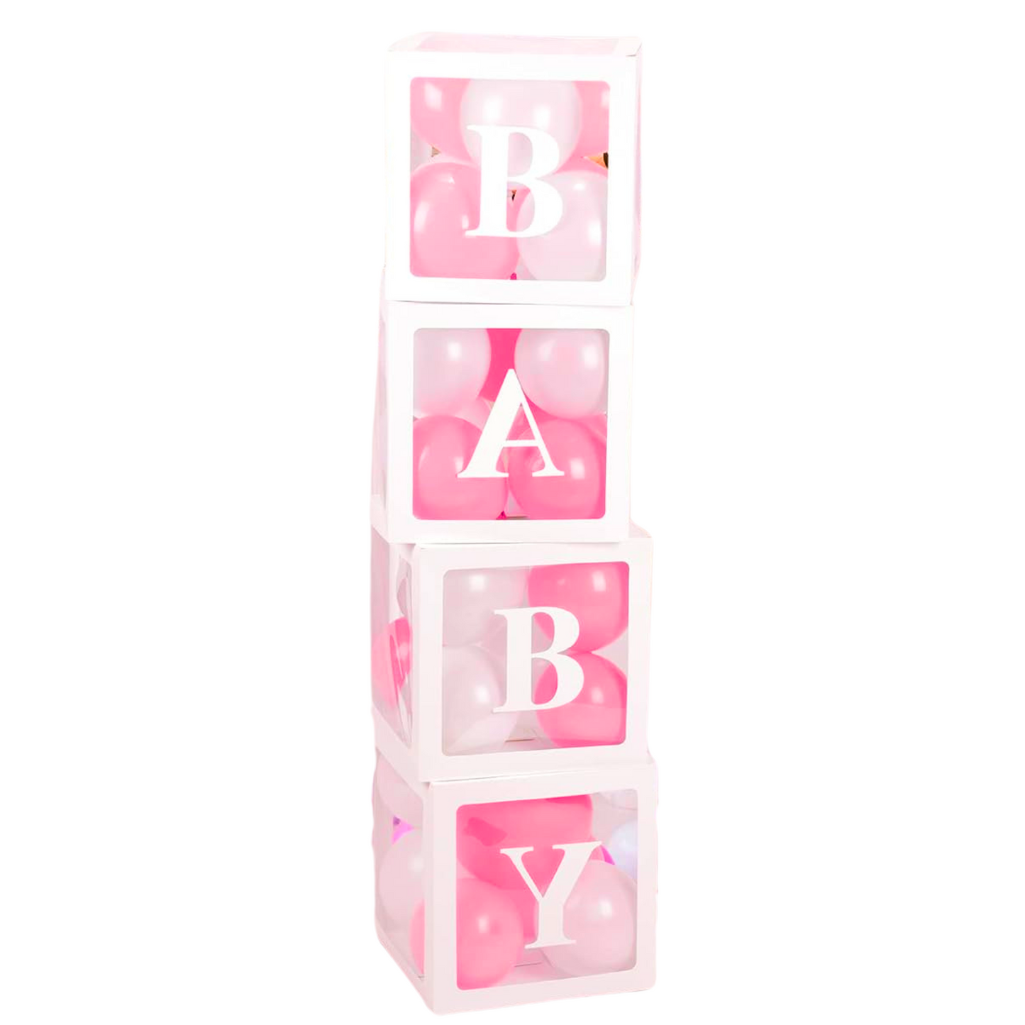 Baby Box Set Decoration with Pink and White Balloons for party