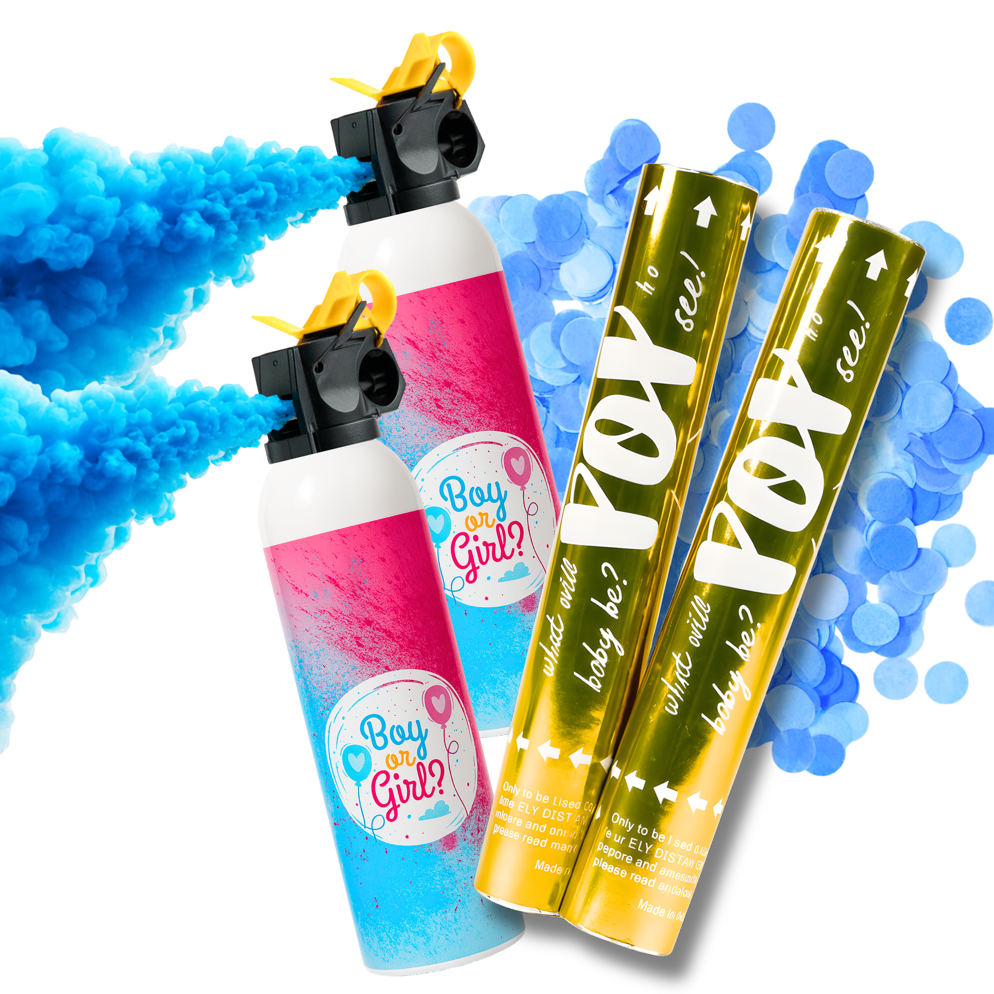 Gender Reveal Double Luxury Cannon & Blaster Bundle 🎉