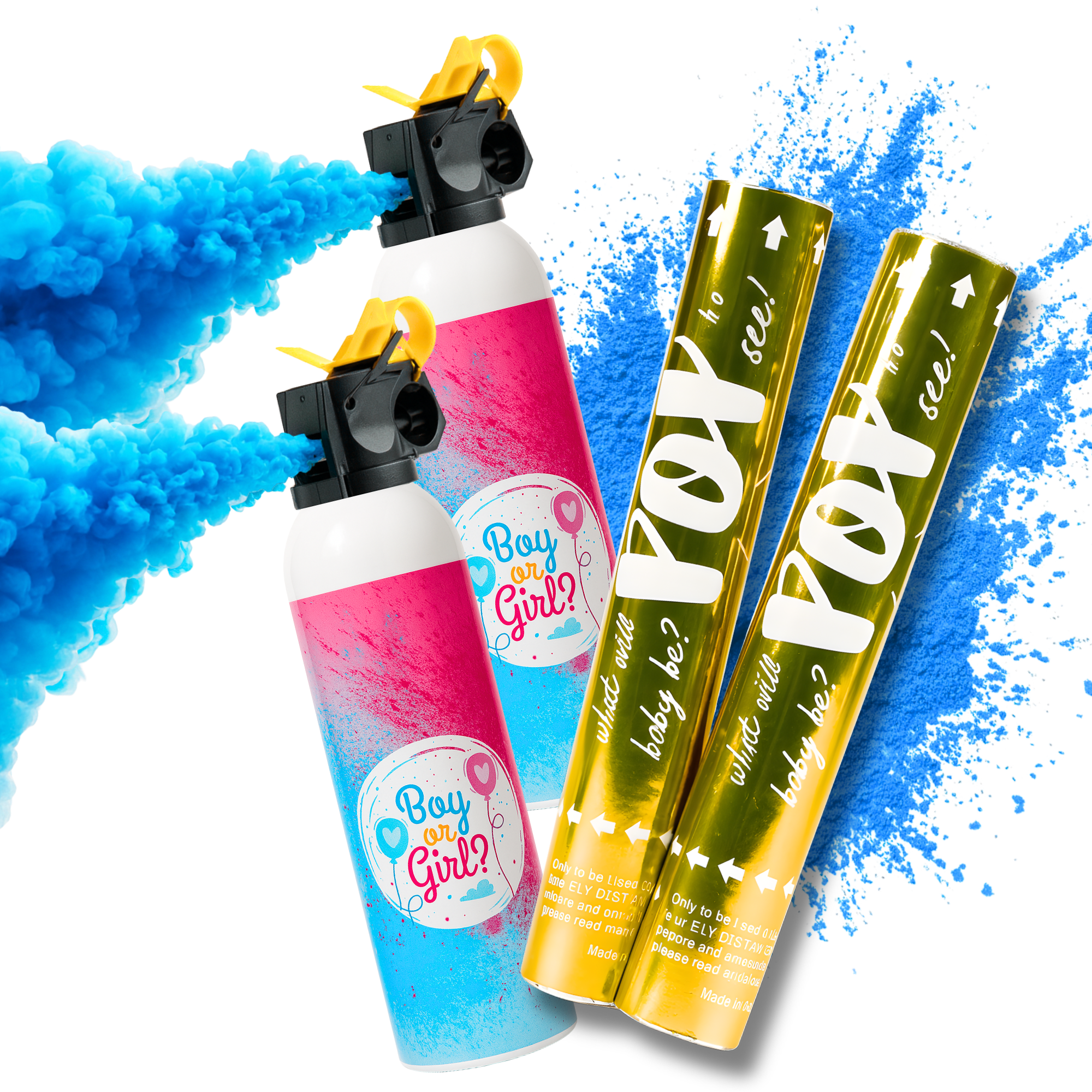 Gender Reveal Double Luxury Cannon & Blaster Bundle 🎉