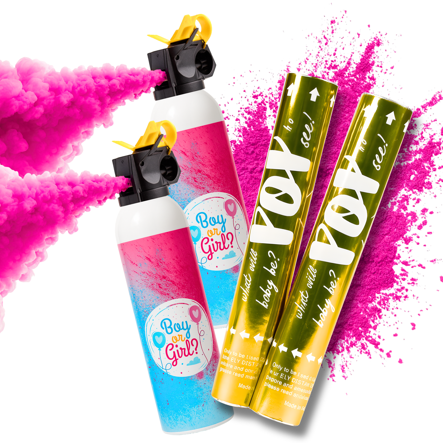 Gender Reveal Double Luxury Cannon & Blaster Bundle 🎉