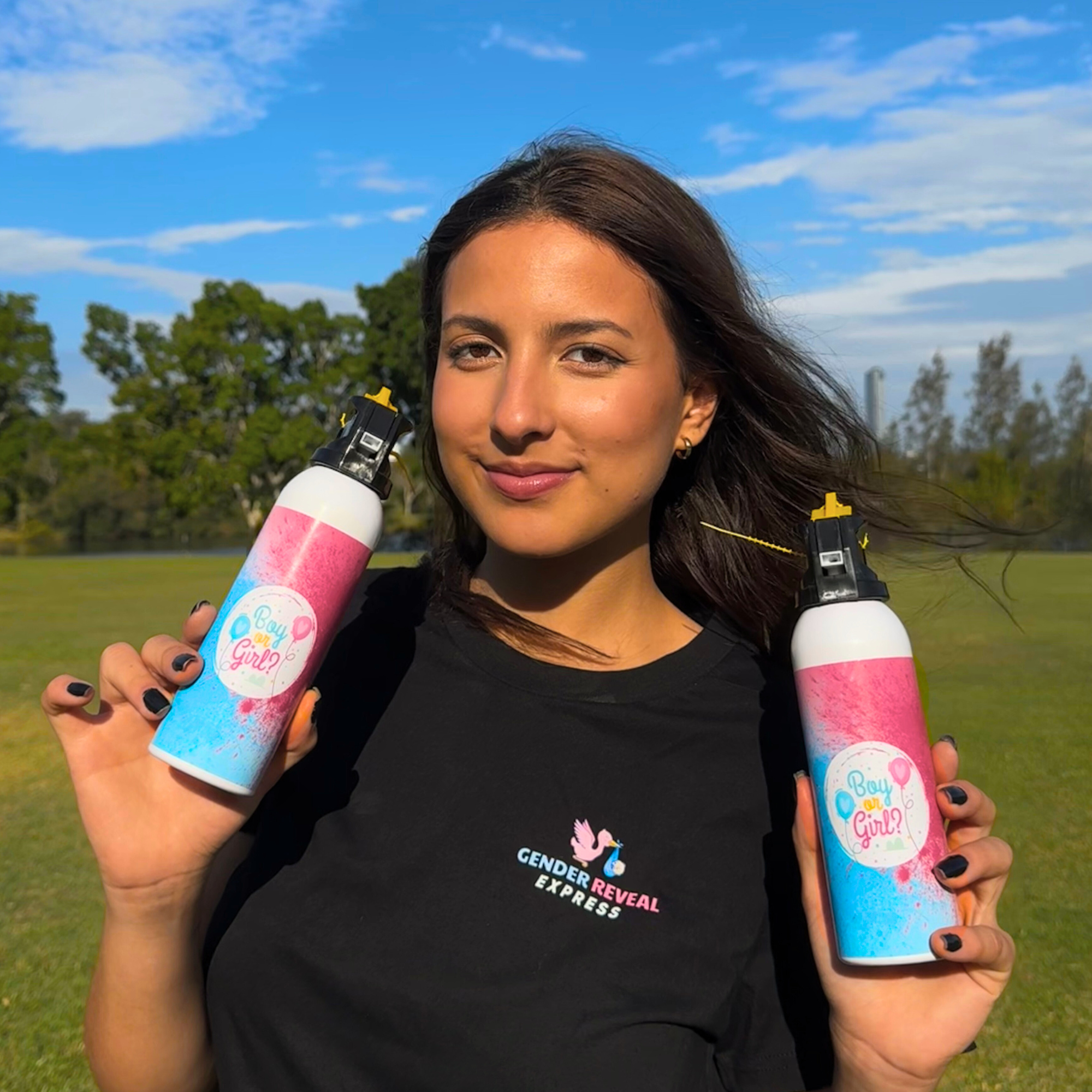 Gender Reveal Baby Blaster Pink Blue Powder Blaster