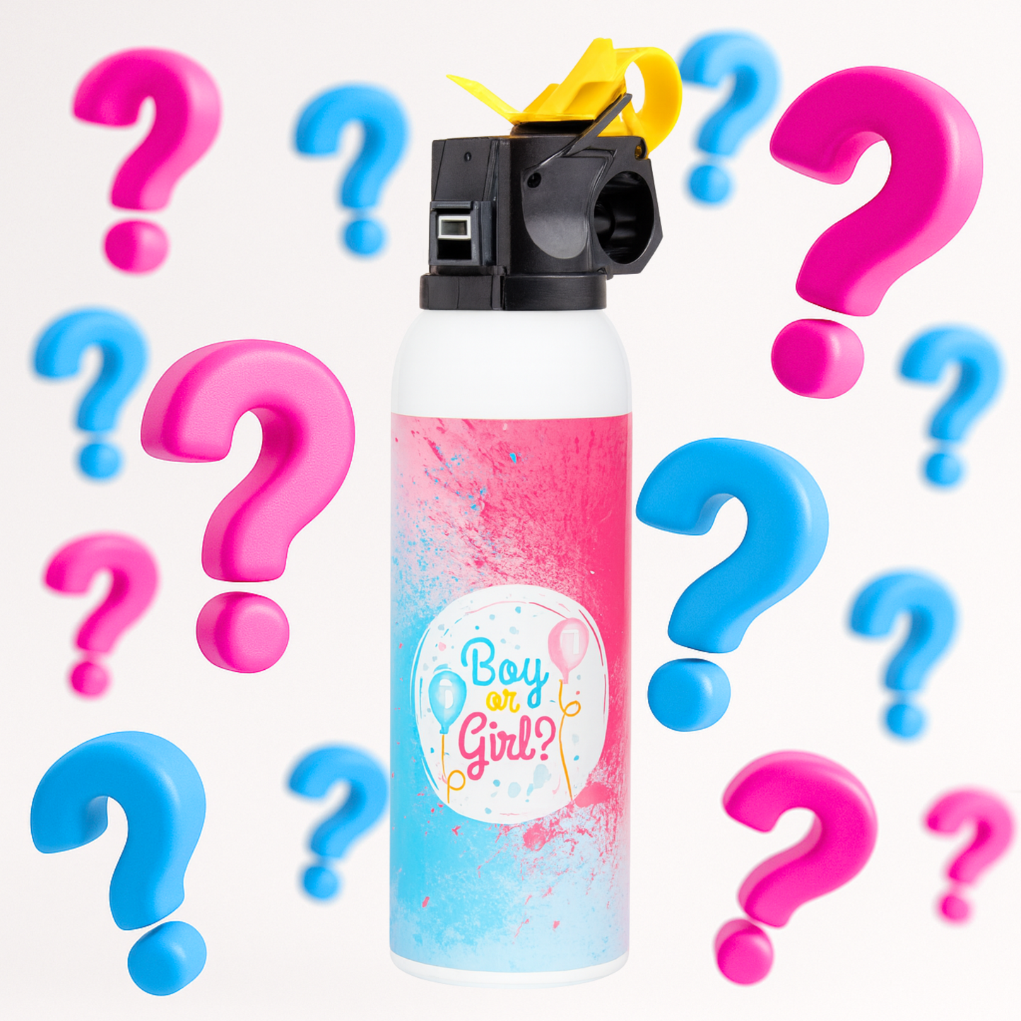 Gender Reveal Baby Blaster Surprise Reveal Pink or Blue for baby girl or baby boy announcement party.