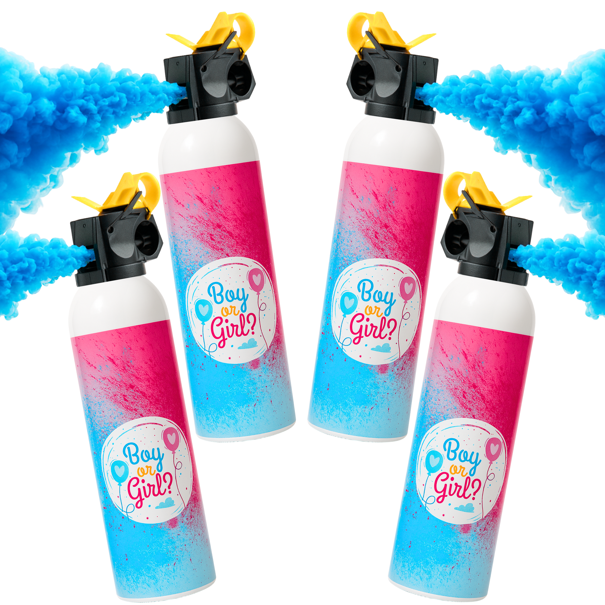 Gender Reveal Mini Powder Blaster Bundle, blue smoke for gender reveal boy celebration party.