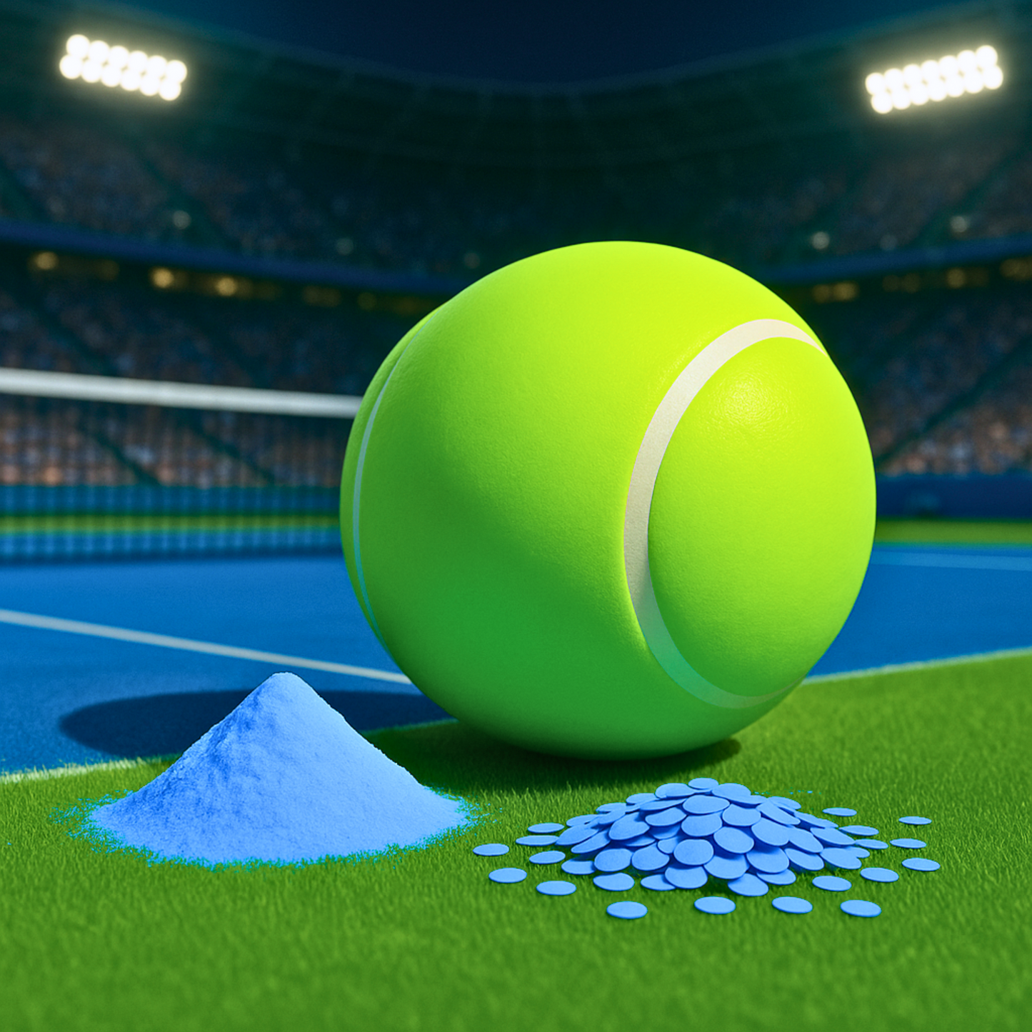 Gender Reveal Blue Tennis Ball With Blue  Powder and Confetti for Baby Boy Gender Reveal Party.