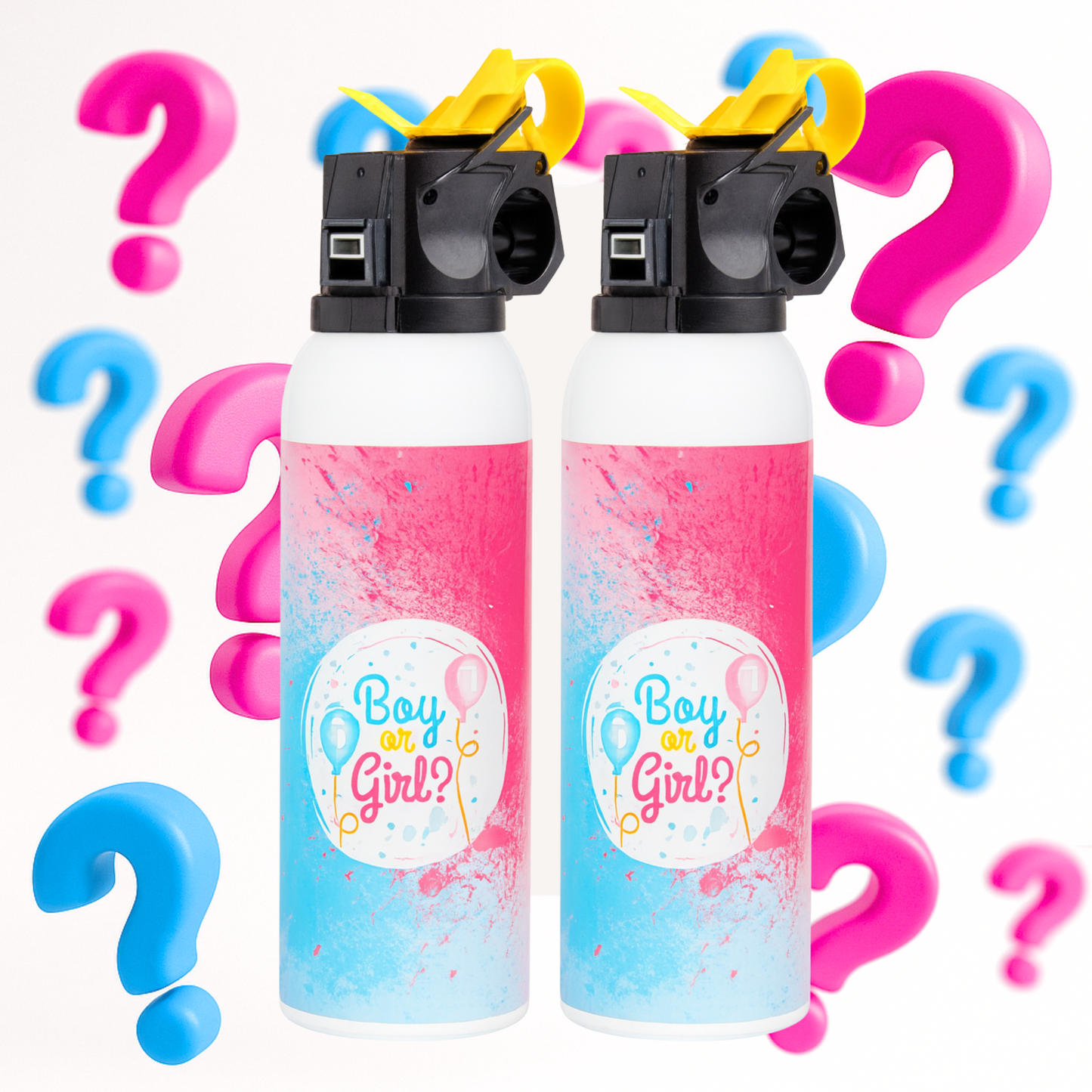 Gender Reveal Double Baby Blaster Surprise Reveal Bundle Pink or Blue for baby girl or baby boy announcement party.