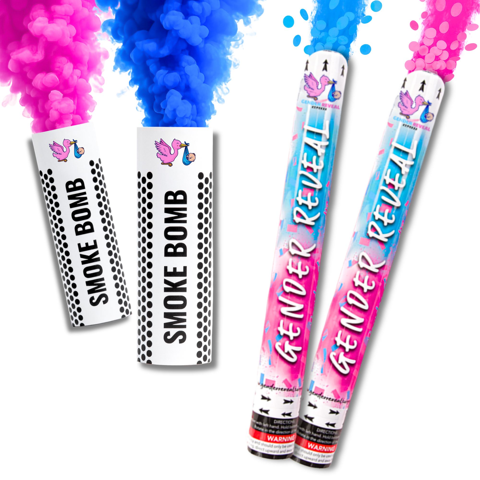 Gender Reveal Double Cannon + Smoke Bundle