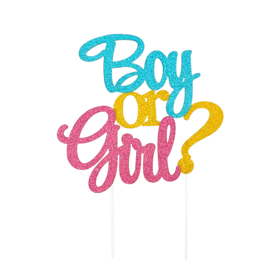 Gender Reveal Cake Toppers | Stylish & Reusable Designs – Gender Reveal ...
