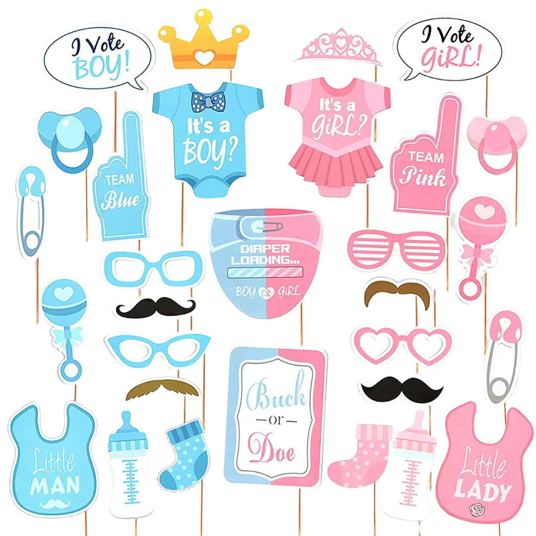 Gender Reveal Photo Props