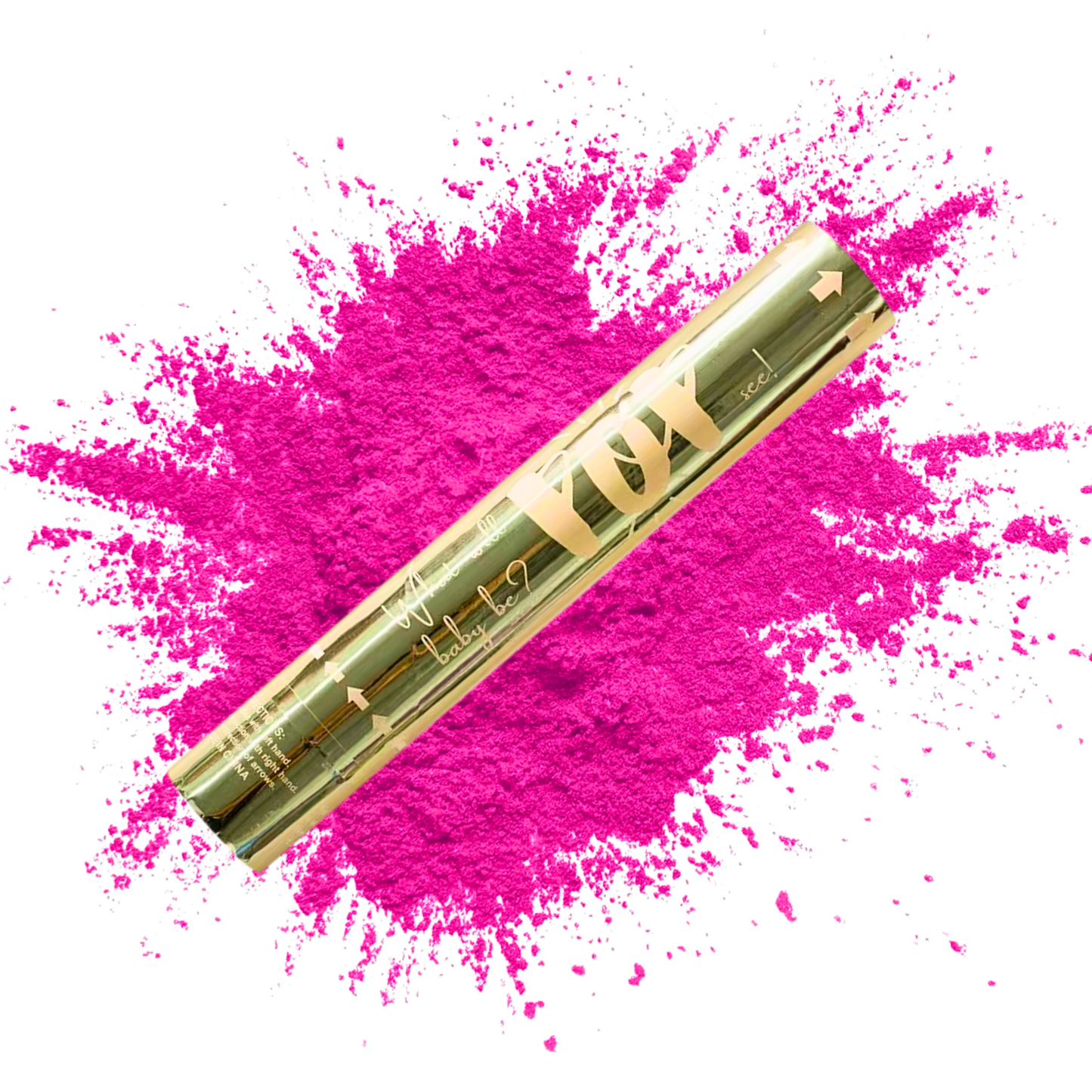 Luxury Gender Reveal Cannon with Pink powder smoke