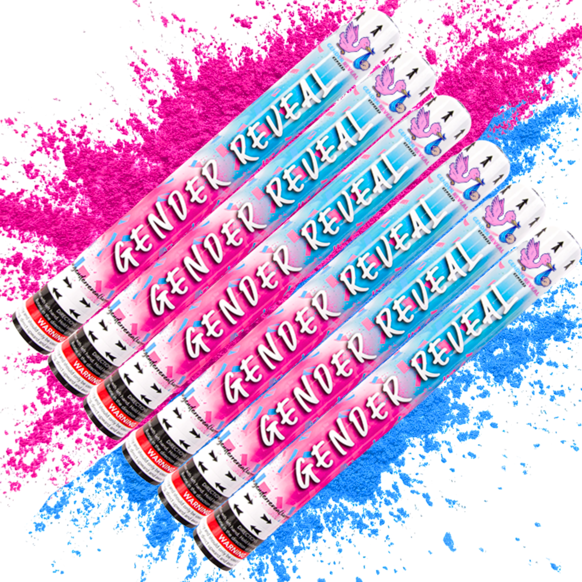 Gender Reveal Powder Cannon Bundle Pink and Blue