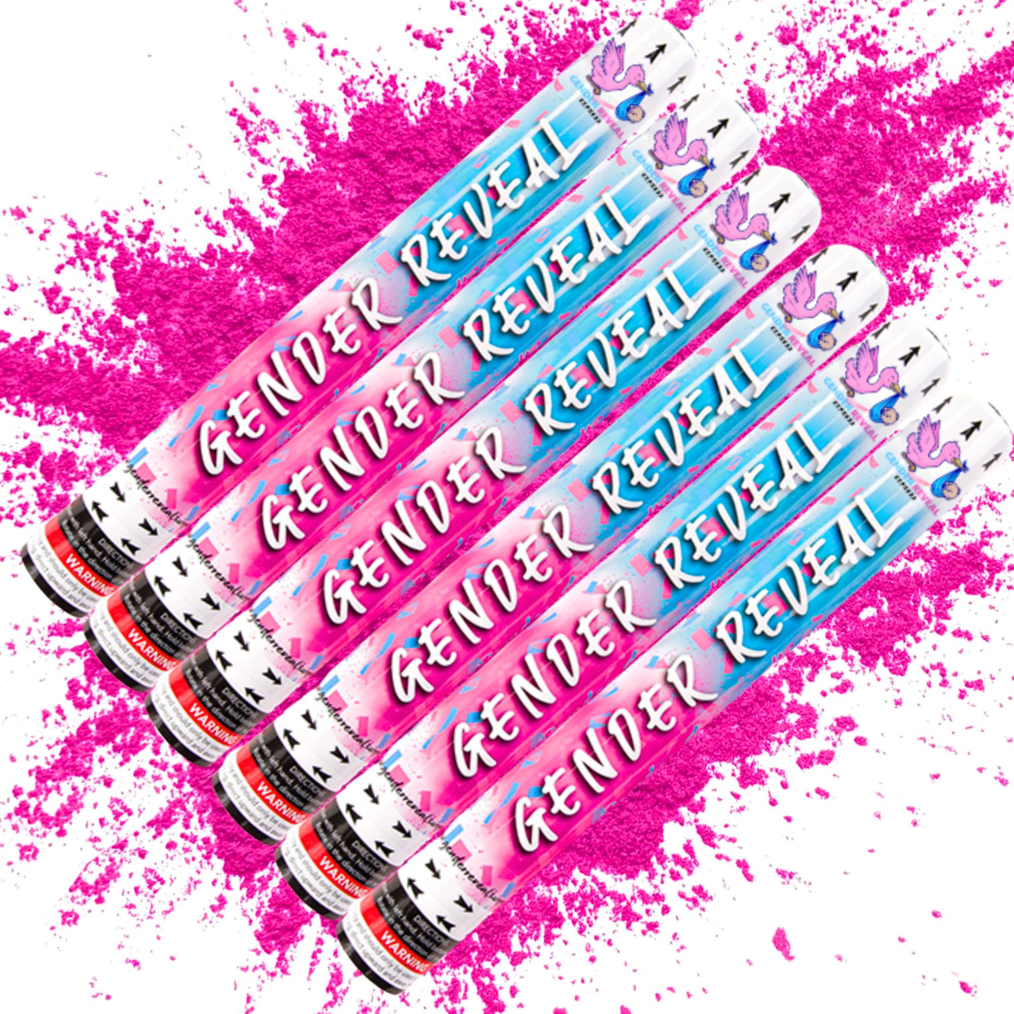 Gender Reveal Powder Cannon Bundle Pink