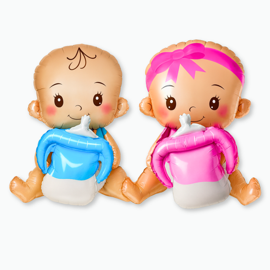 Gender Reveal Large BABY Foil Balloons, Pink Baby Balloon and Blue Baby Balloon for gender reveal and baby shower party