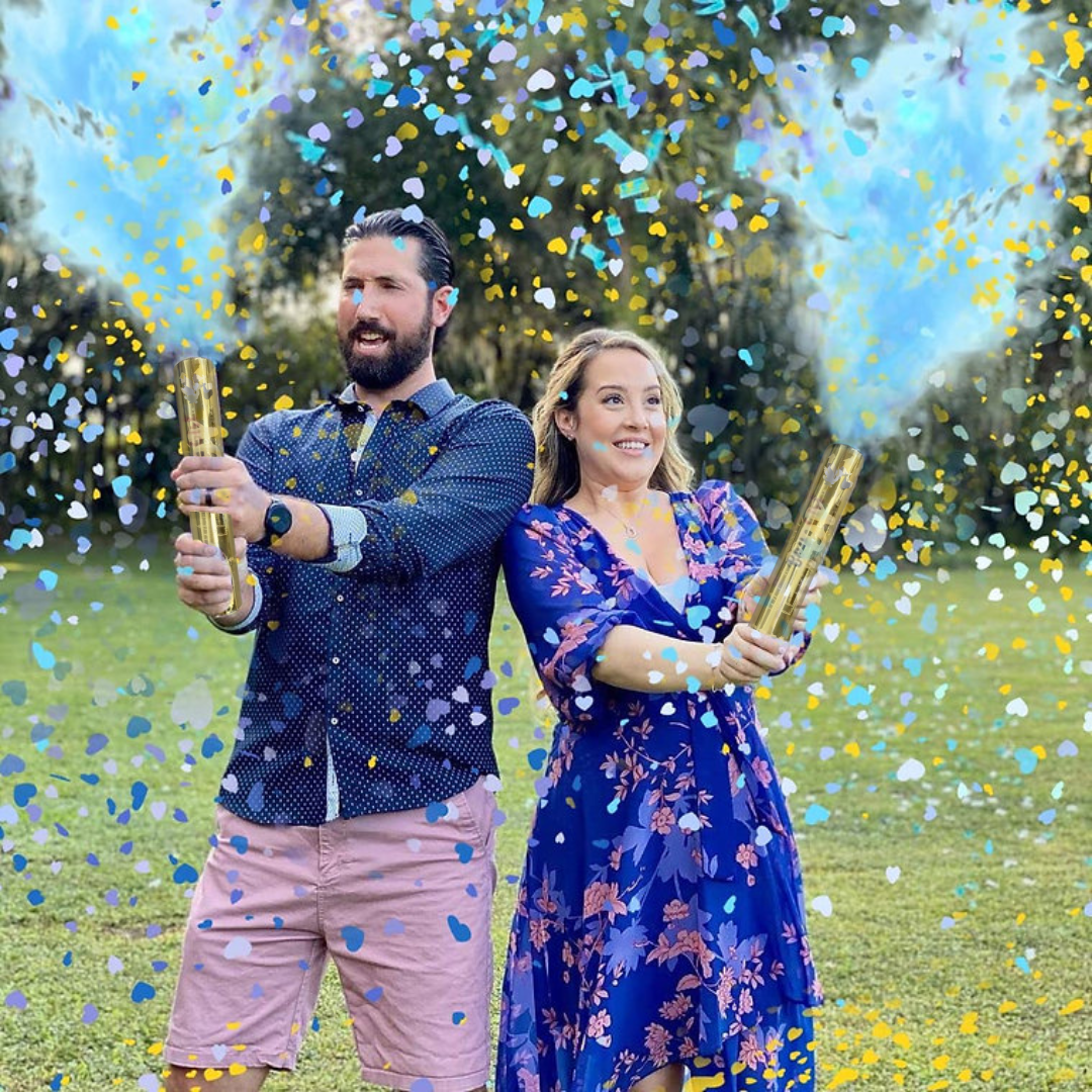 Luxury Gender Reveal Cannon Blue