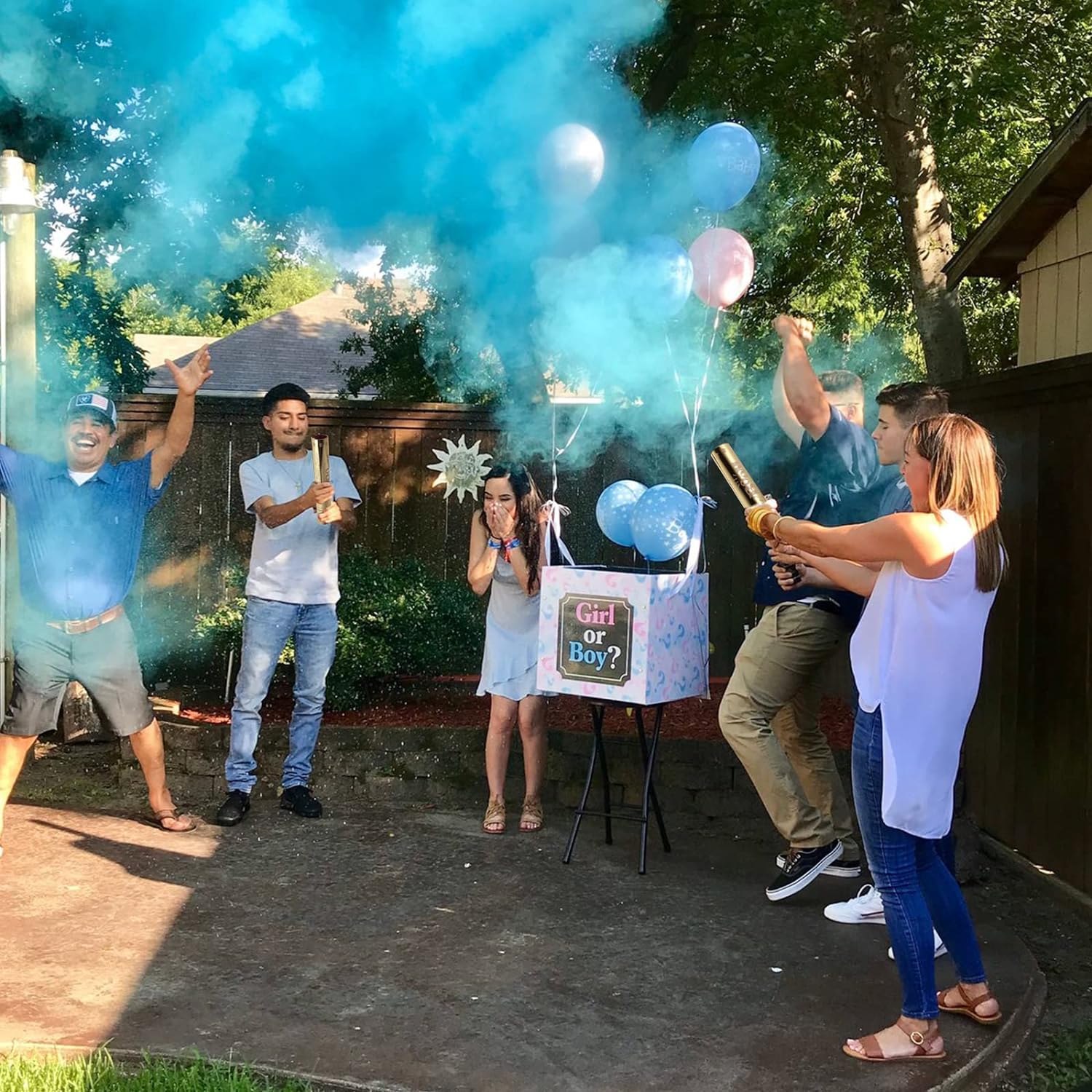 Gender Reveal 30cm Party Blue Cannon Australia