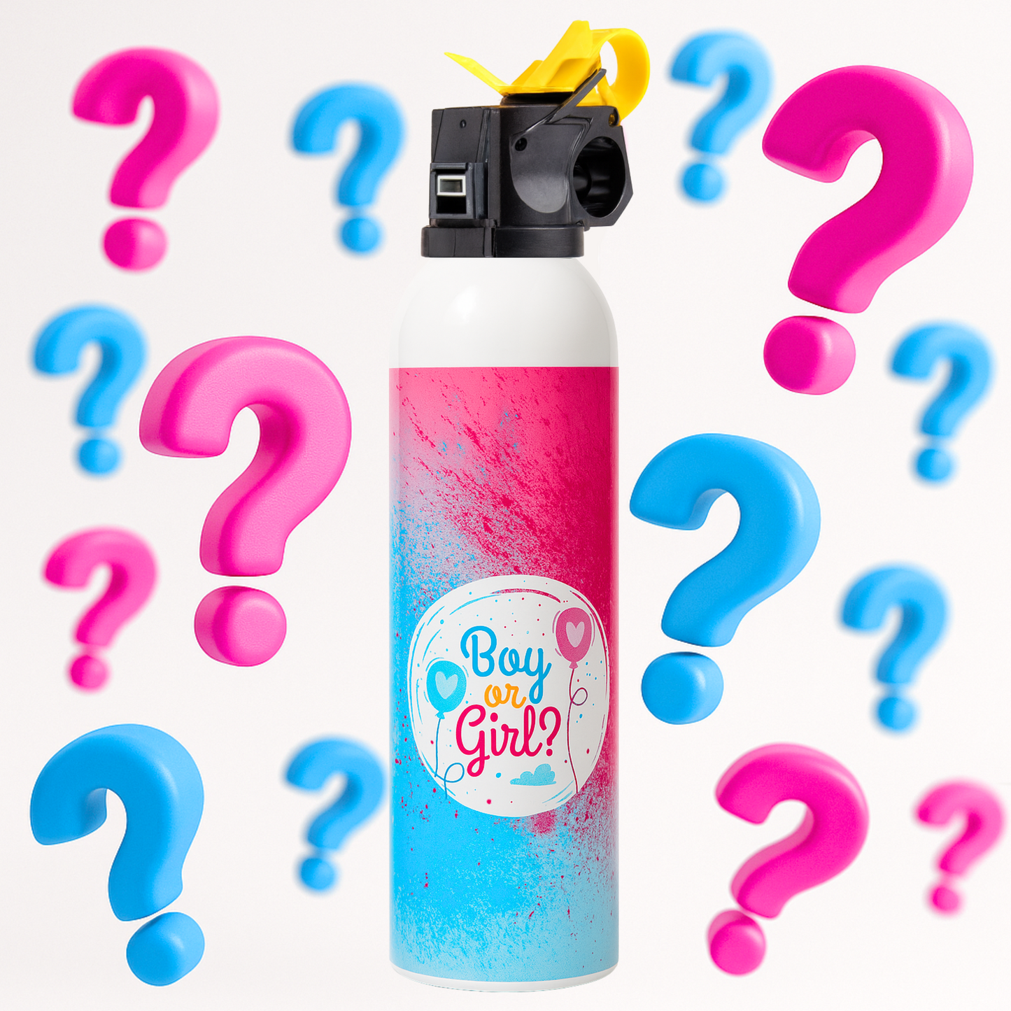 Gender Reveal Mini Blaster Surprise Reveal Pink or Blue for baby girl or baby boy announcement party.
