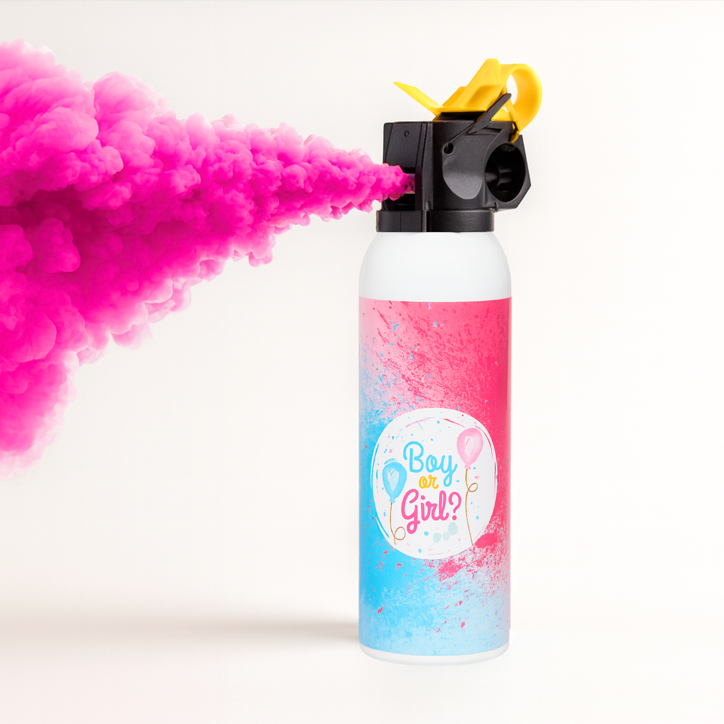 Gender Reveal Baby Powder Blaster, pink smoke for gender reveal girl celebration party.