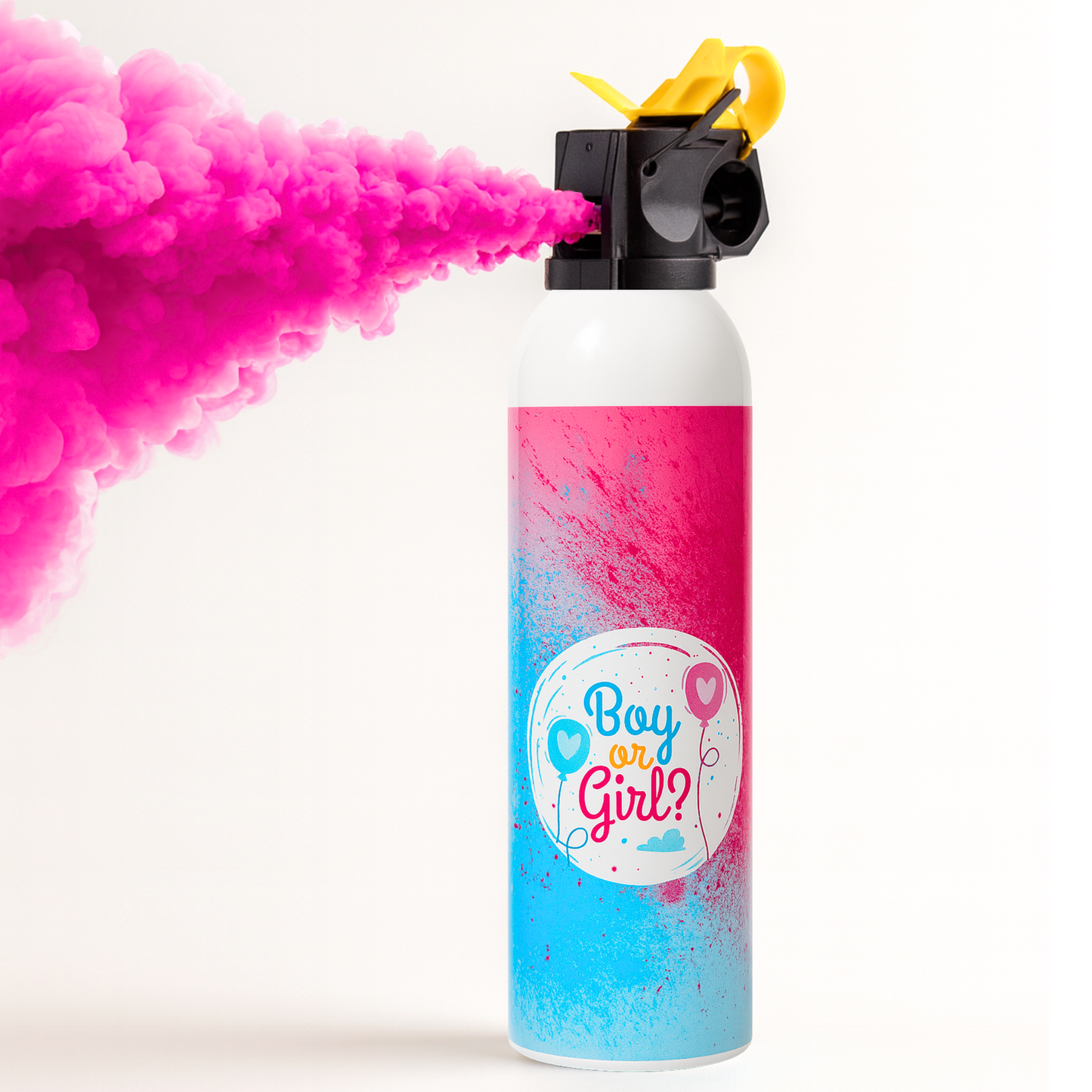 Gender Reveal Mini Powder Blaster, pink smoke for gender reveal girl celebration party.