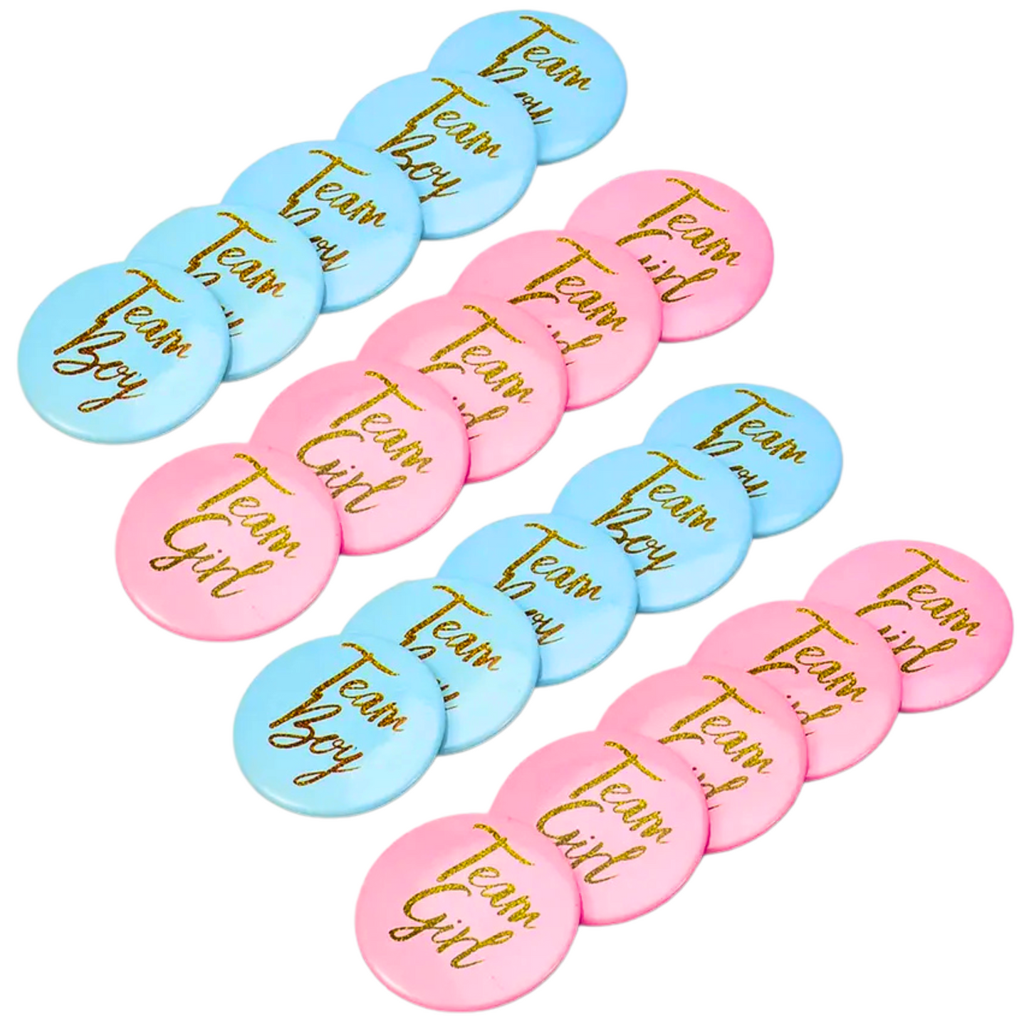Gender Reveal Prediction Badges 20 Pack