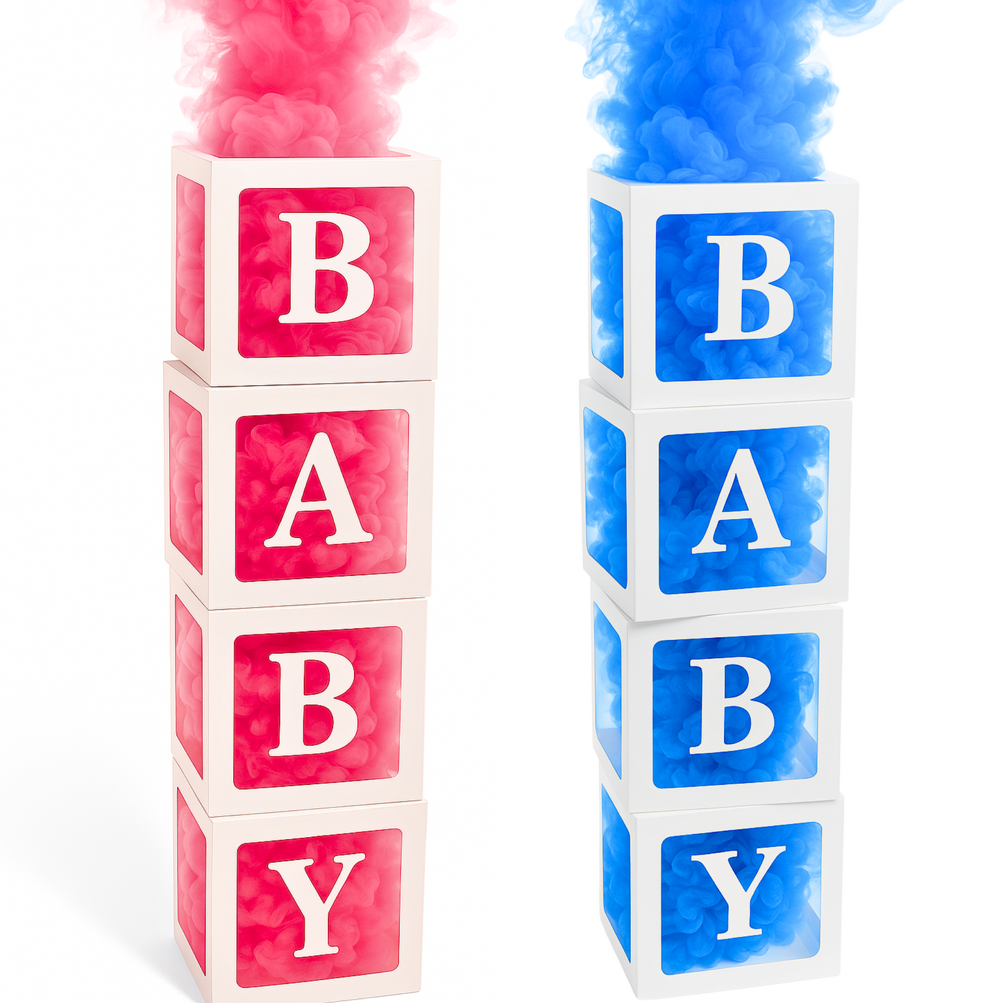 Gender Reveal Smoke & BABY Box Set for Gender Reveal Celebration