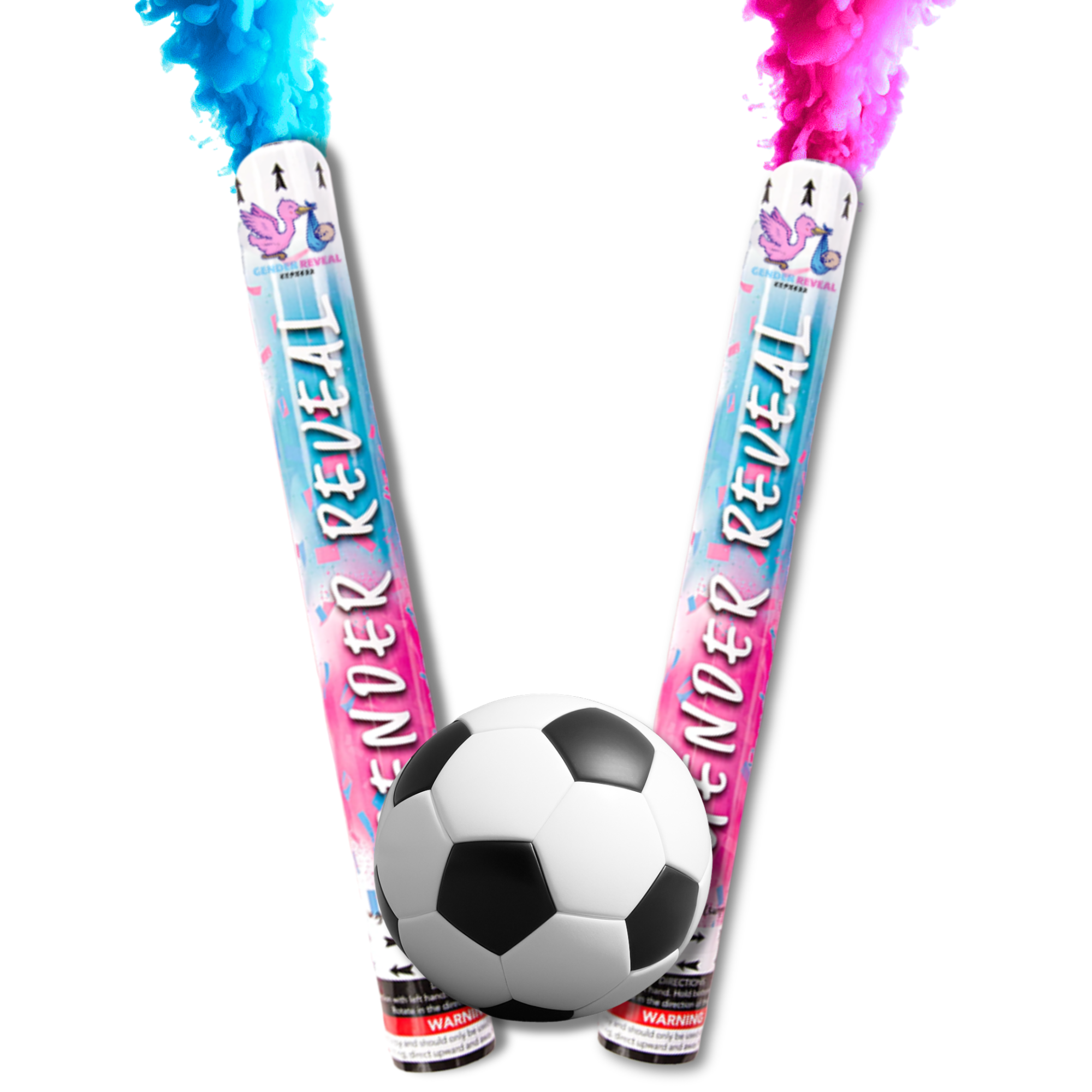 Gender Reveal Soccer & Double Cannon Bundle
