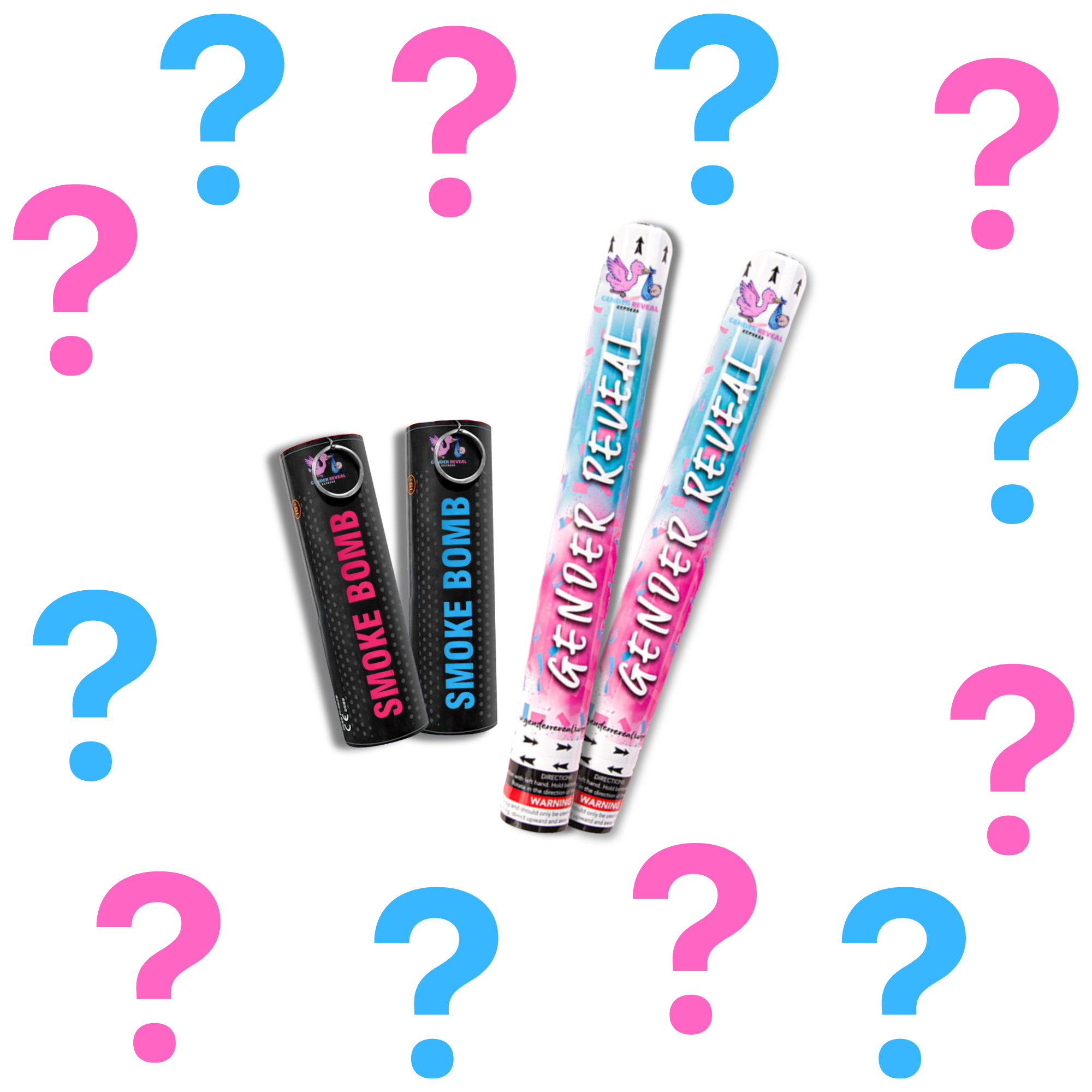 Gender Reveal Cannon and Smoke Surprise Reveal Bundle