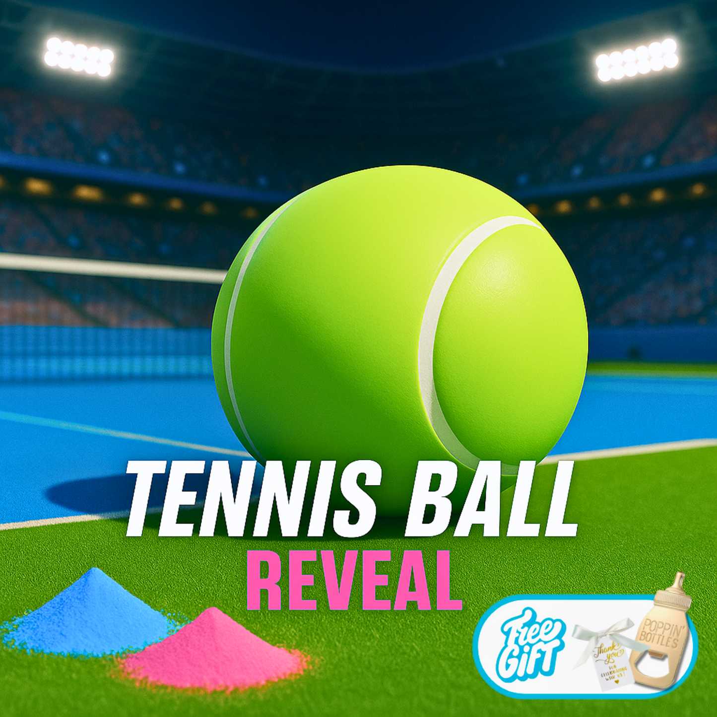 Gender Reveal Tennis Ball for Gender Reveal Boy Or Girl Announcement Party.