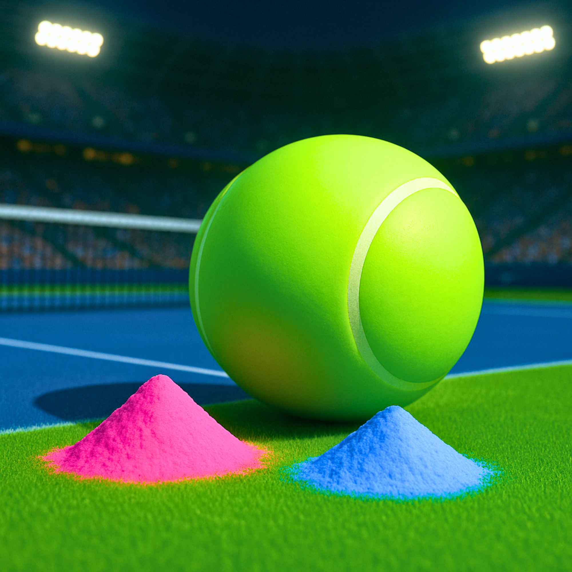 Gender Reveal Tennis Ball With Pink and Blue Powder for Gender Reveal Party.