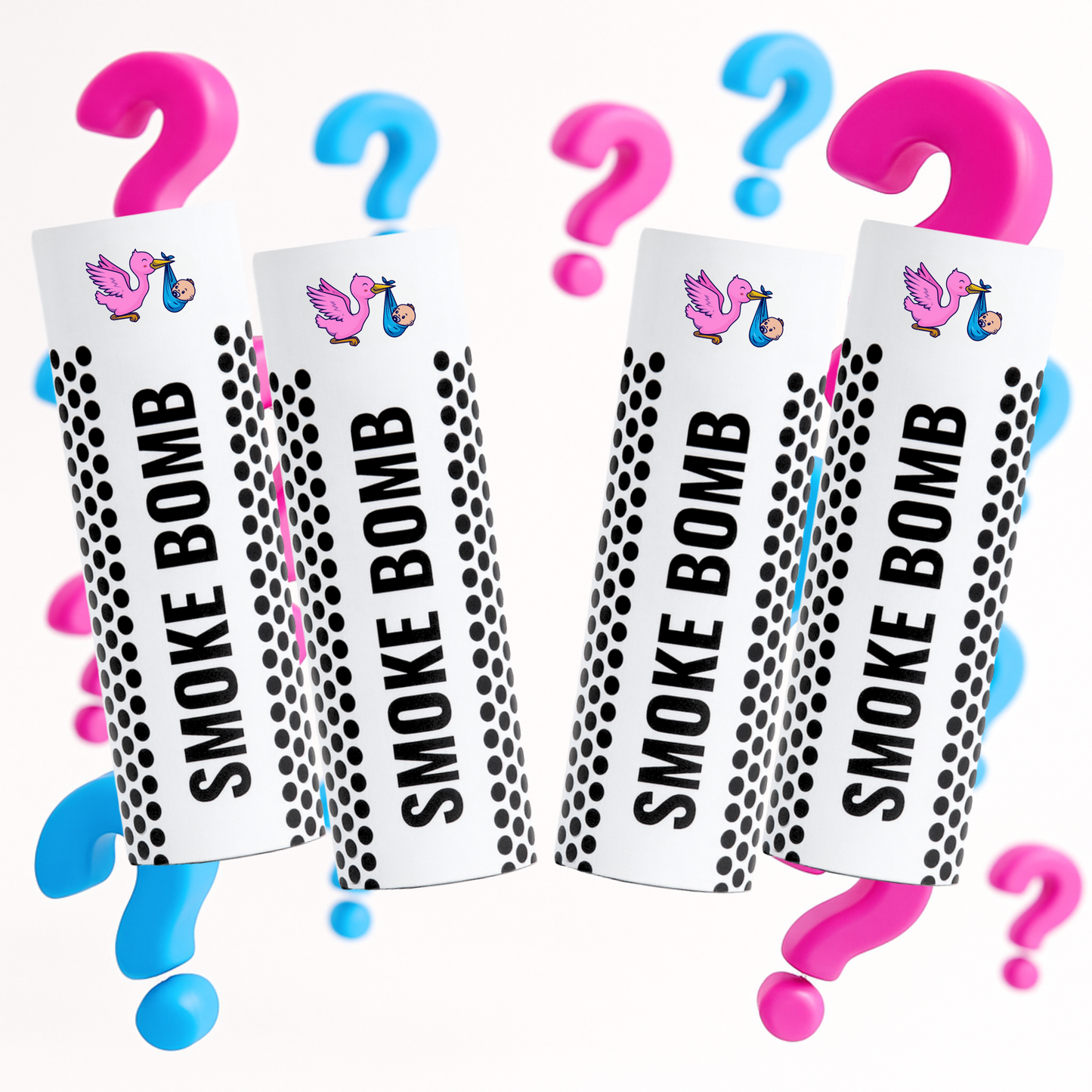Surprise Gender reveal smoke bombs bundle in pink and blue colours perfect for baby boy and girl surprise reveal announcements.