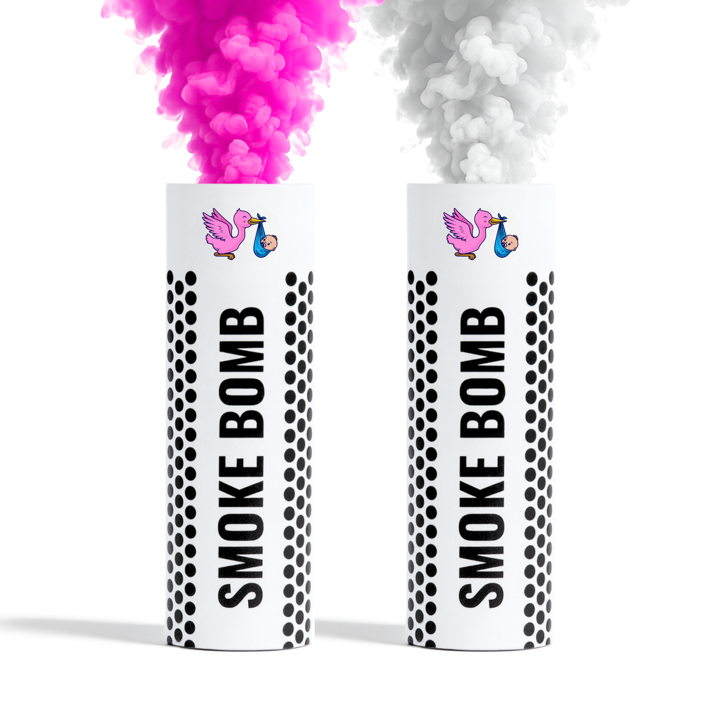 Gender reveal pink and white smoke bomb 2 pack Australia